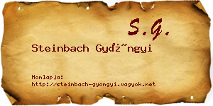 Steinbach Gyöngyi névjegykártya