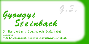 gyongyi steinbach business card